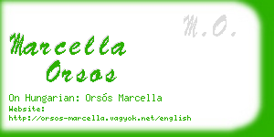 marcella orsos business card